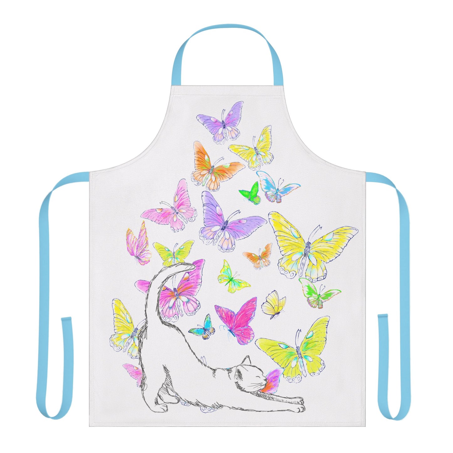 Kitty Flutter Apron, 4-Color Straps