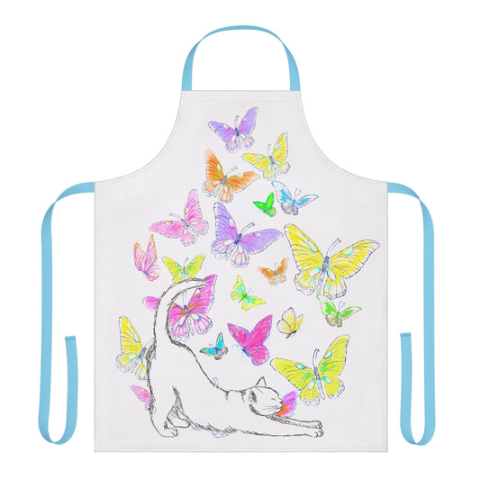Kitty Flutter Apron, 4-Color Straps