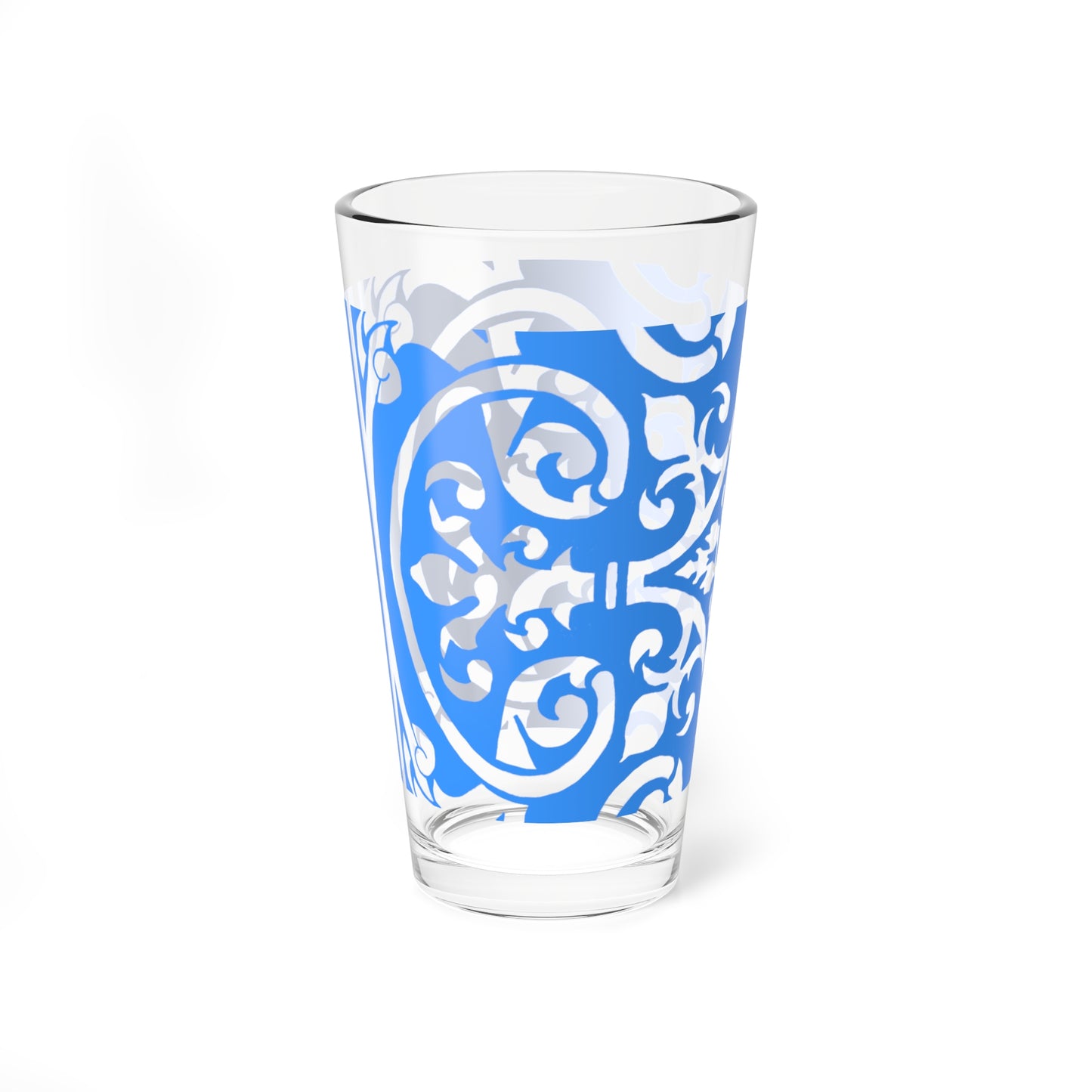 Mixing Glass, 16oz Scrollwork Art