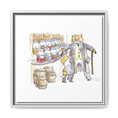 Kitty Fun Matte Canvas Framed