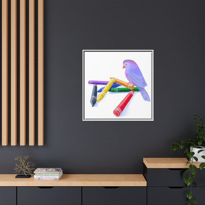Jolly Birds Matte Canvas Framed