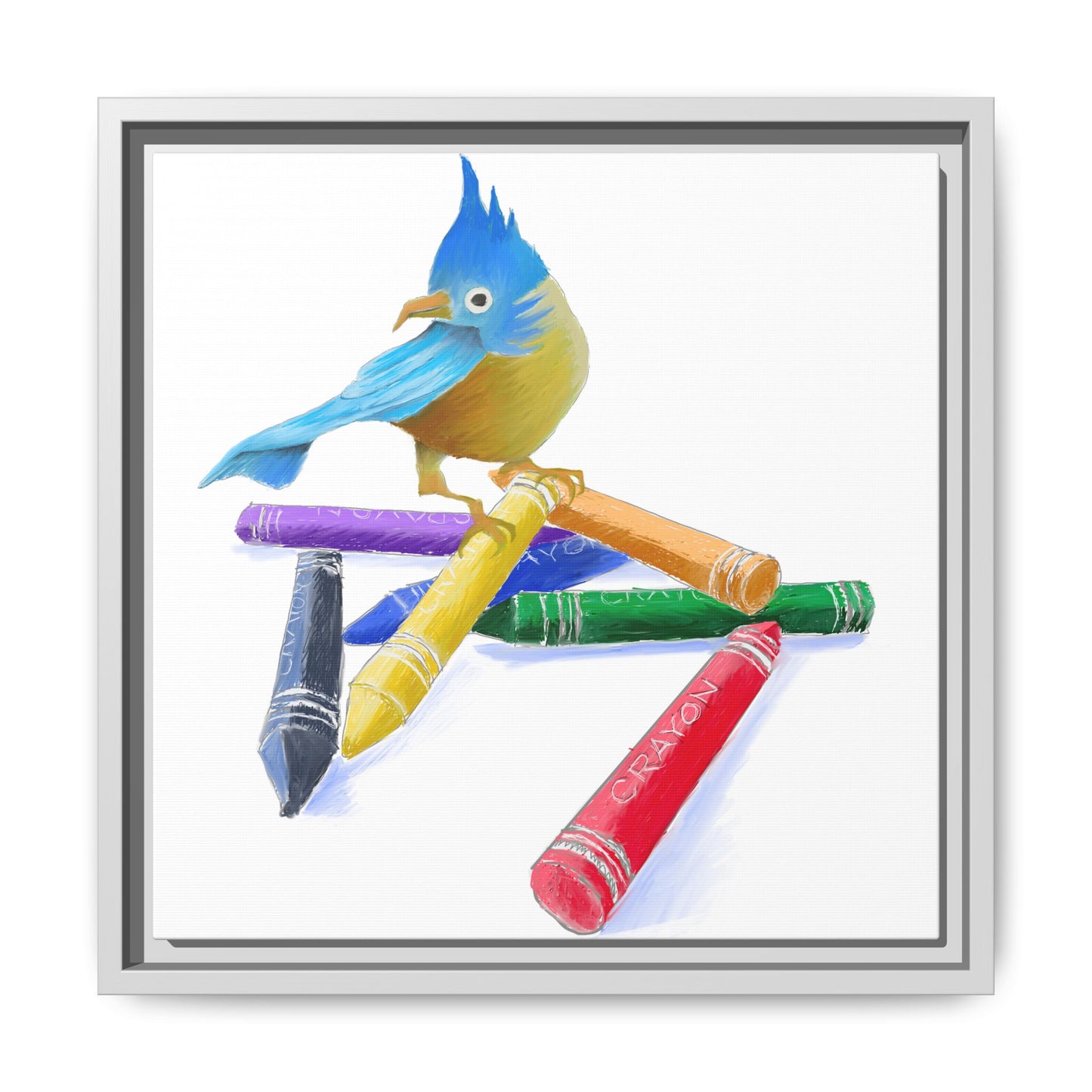Jolly Birds Matte Canvas Framed