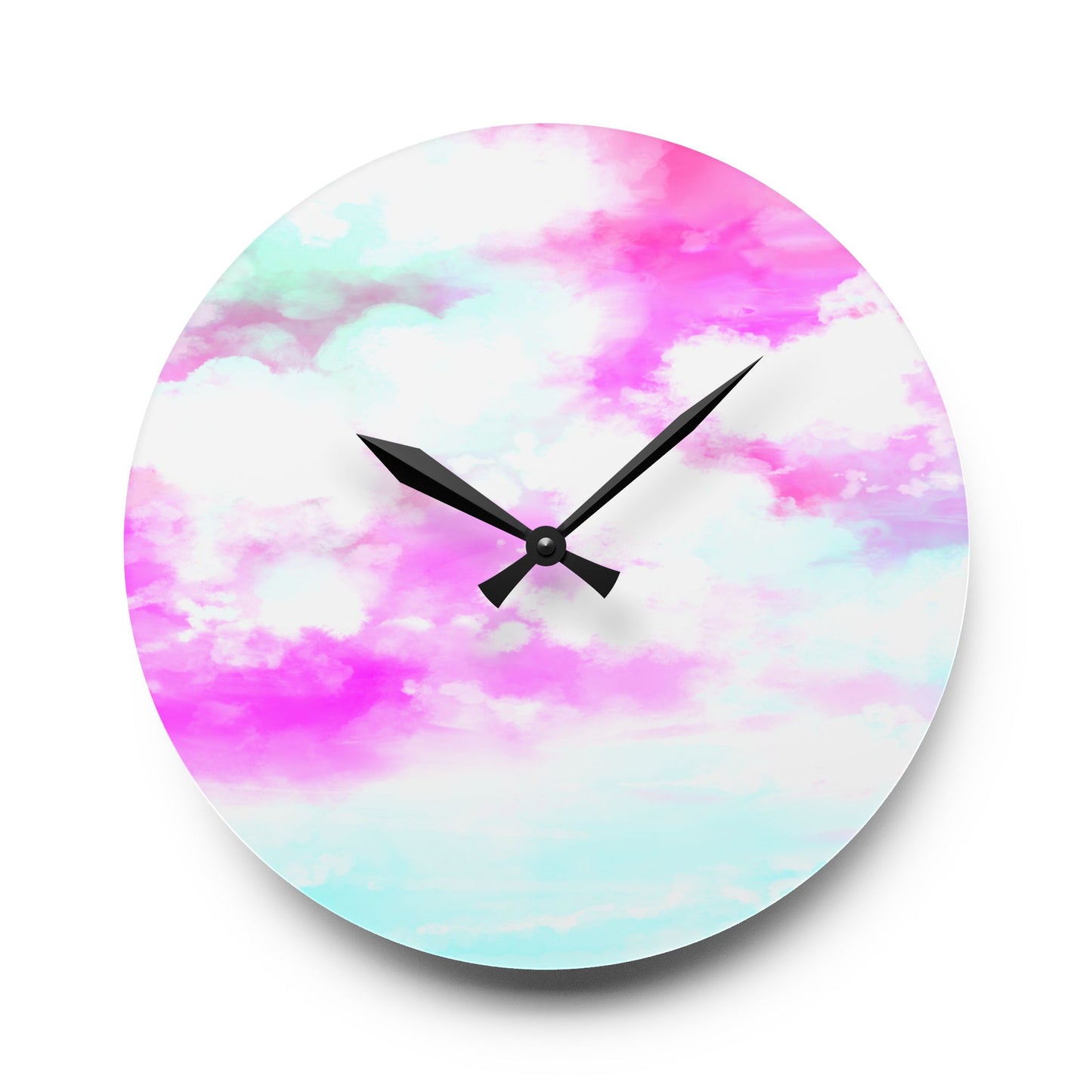 Joyful Landscapes  Wall Clock, Raspberry  Skies