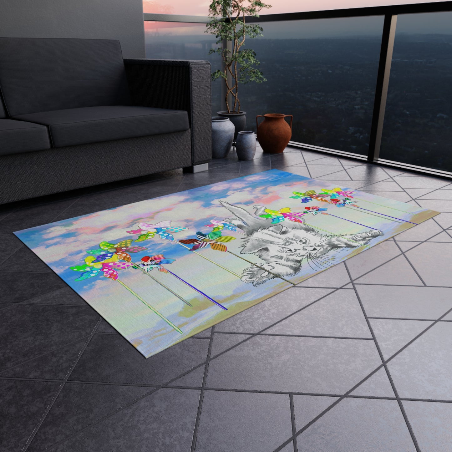 Pinwheels Indoor/Outdoor Rug