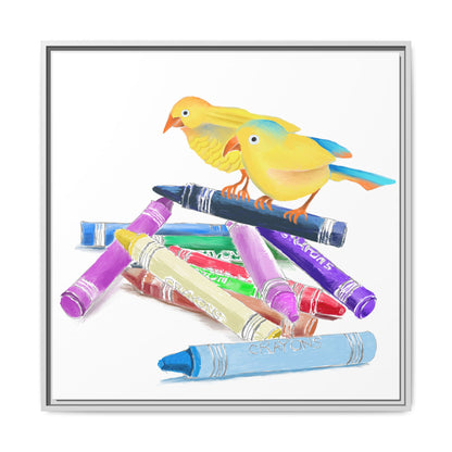 Jolly Birds Matte Canvas Framed