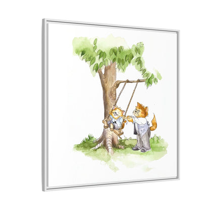 Kitty Fun Matte Canvas Framed