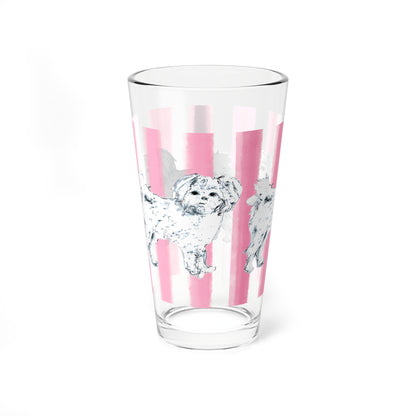 Dogi Fun Pint Glass, 16oz Shih Tzu