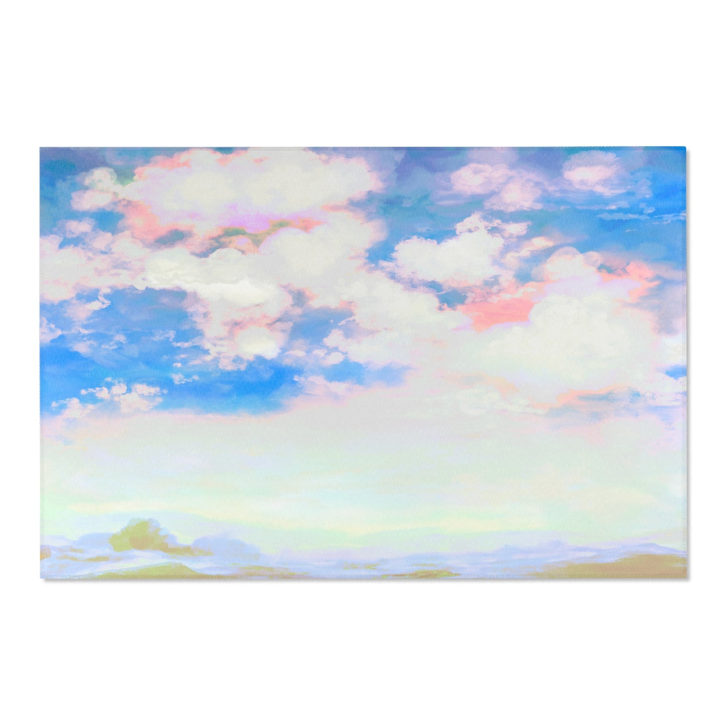 Joyful Landscapes Indoor Area Rug, Sky Blue