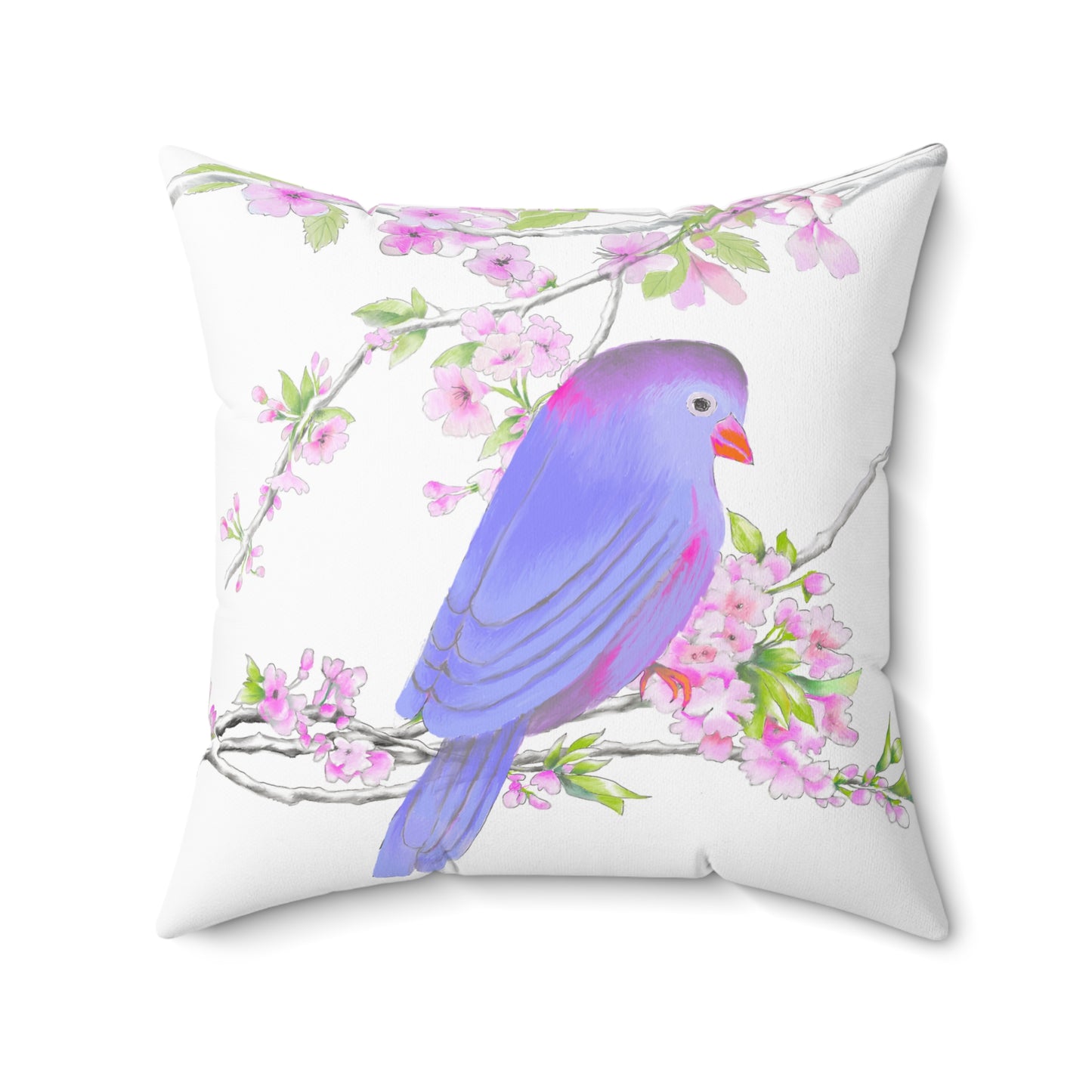 Jolly Birds Spun Polyester Square Pillow