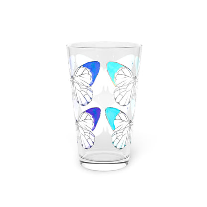 Chroma Pint Glass, 16oz Aqua Blue Periwnkle