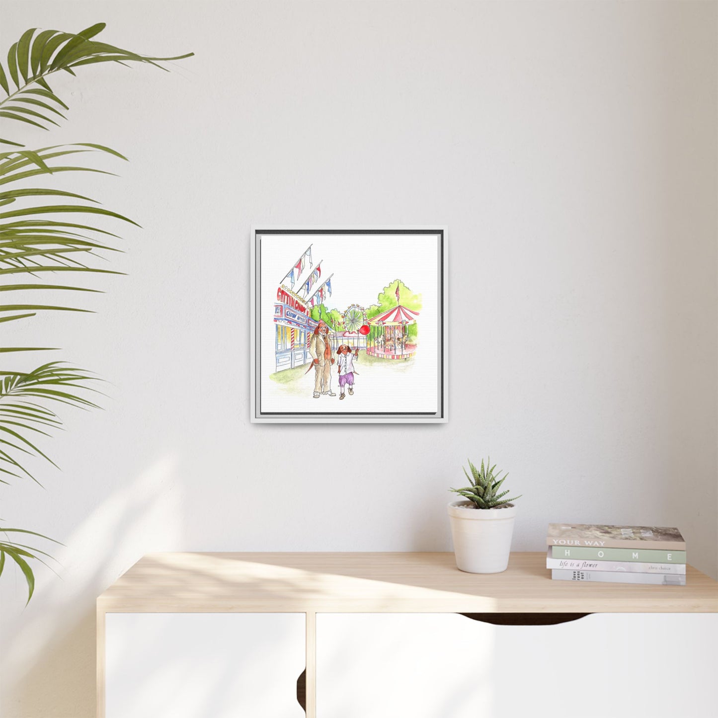 Dogi Fun Matte Canvas Framed