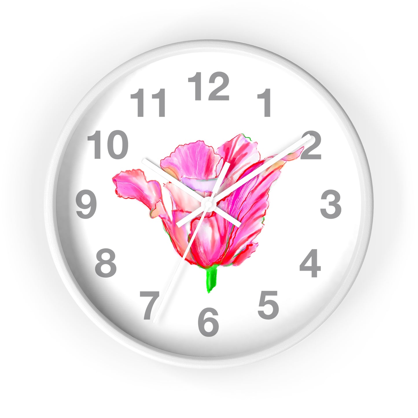 Tulip Love Wall Clock Pink Tulip