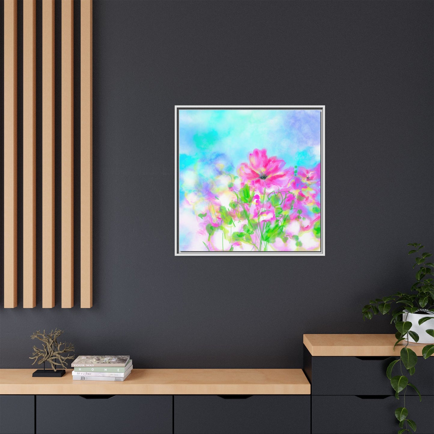 Flower Fun Framed Matte Canvas