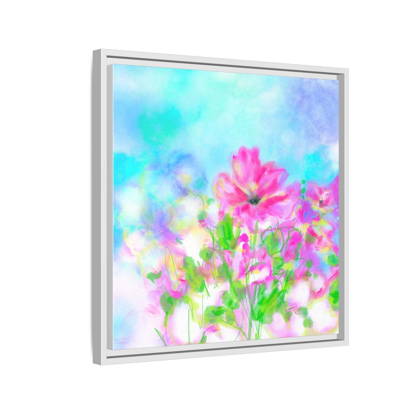 Flower Fun Framed Matte Canvas