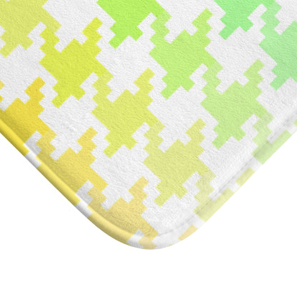 Bath Mats  Houndstooth Fun yellow/green