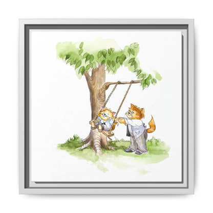 Kitty Fun Matte Canvas Framed
