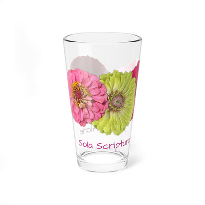 Zinnia Pint Glass Sola Scriptura - Scripture Alone