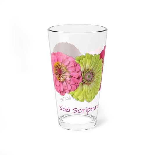 Zinnia Pint Glass Sola Scriptura - Scripture Alone