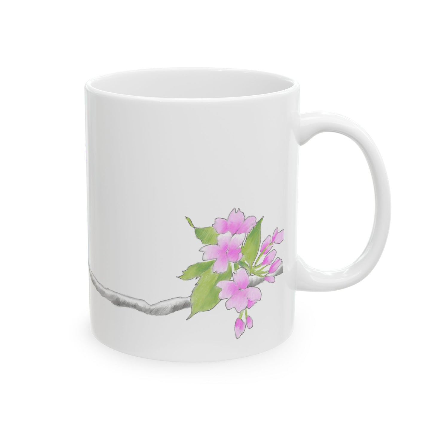 Jolly Birds Ceramic Mug, (11oz, 15oz), Raspberry