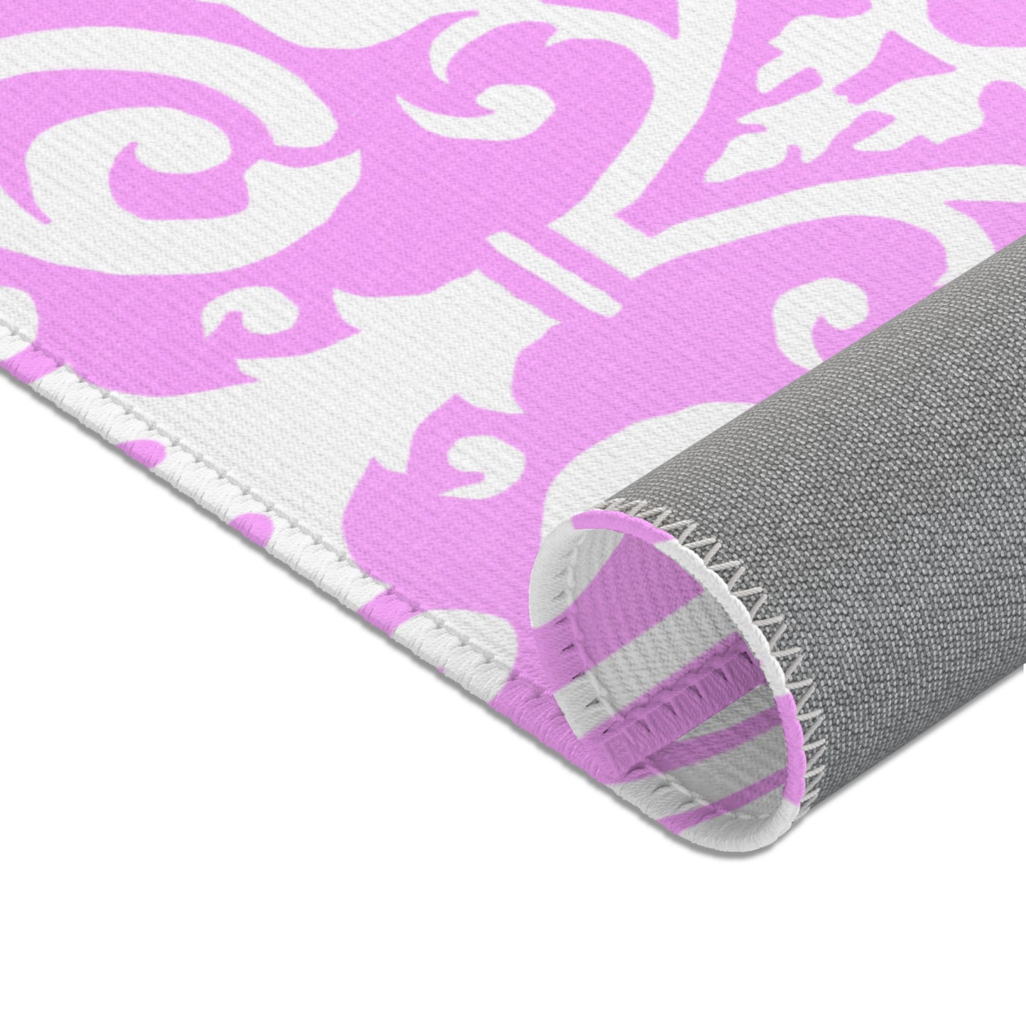 Scrollwork Indoor/Outdoor Rug Pink