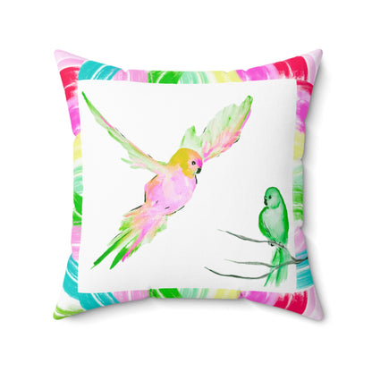 Mega Dot Polyester Square Pillow Trust in the Lord with all your heart Butterfly