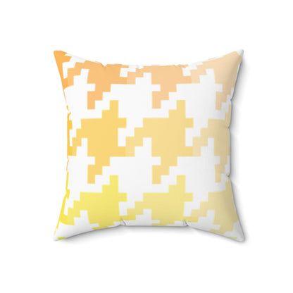 Hounds Tooth Fun Pillow Orange/Yellow