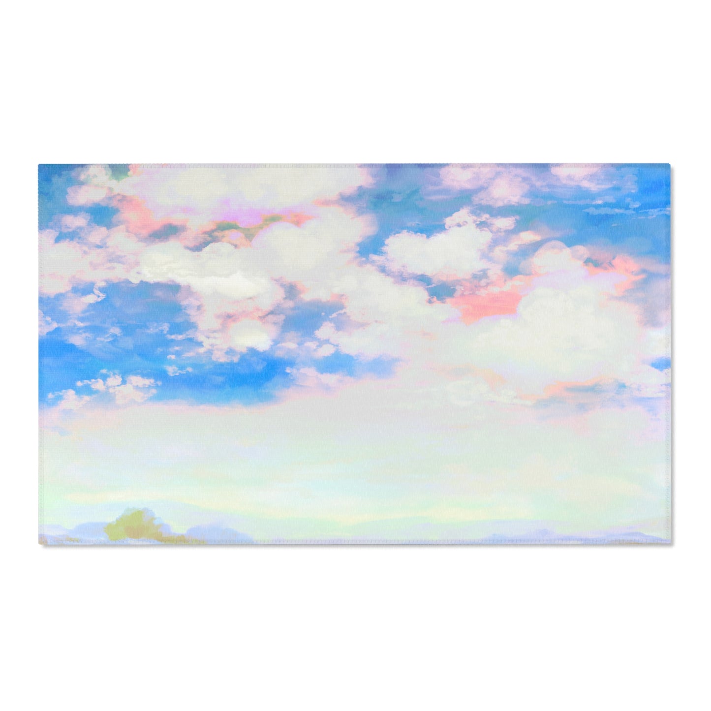 Joyful Landscapes Indoor Area Rug, Sky Blue