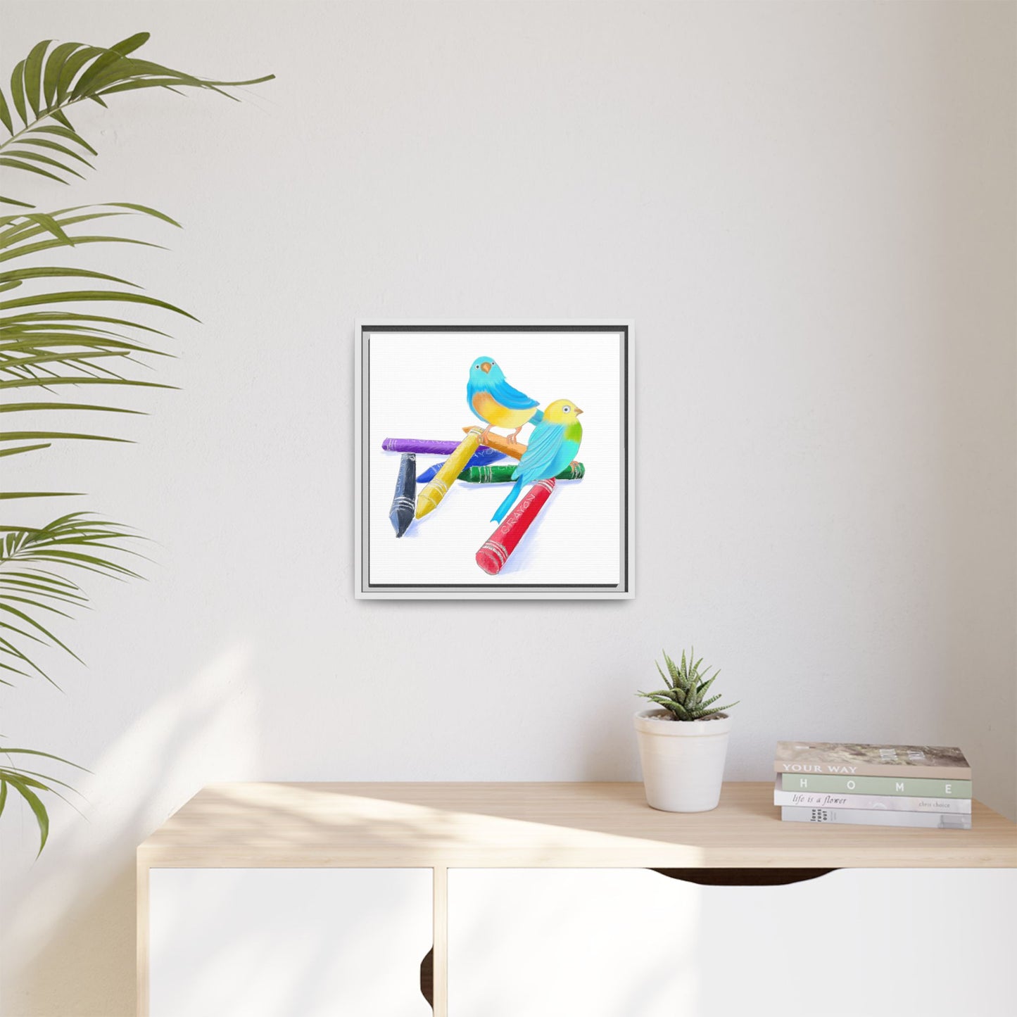Jolly Birds Matte Canvas Framed