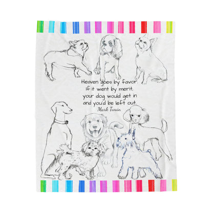 Dogi Fun Inspirational, Velveteen Plush Blanket