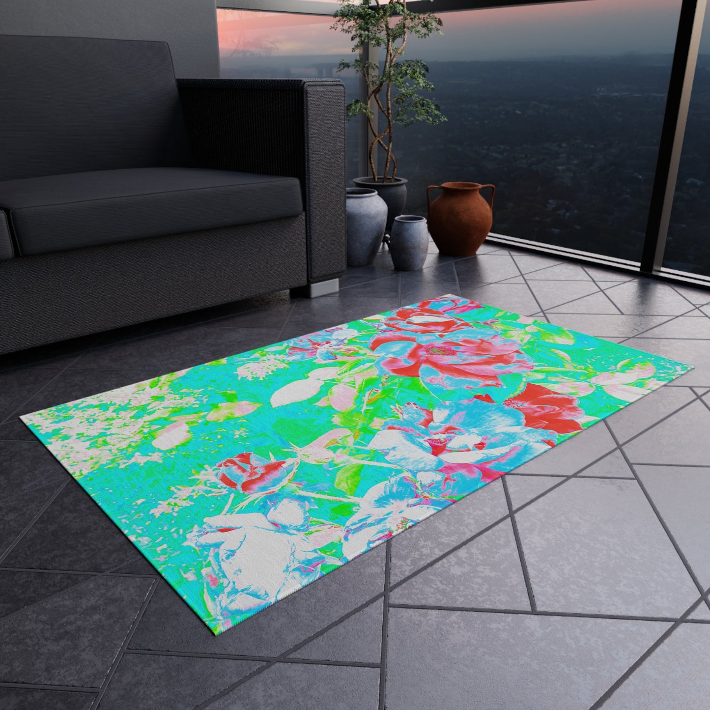 Indoor/Outdoor Rug Abstract Garden Joy