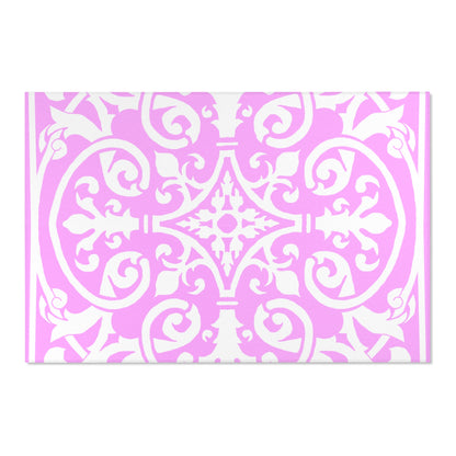 Scrollwork Indoor/Outdoor Rug Pink