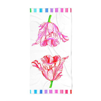 Tulip Love Beach or Bath Towel