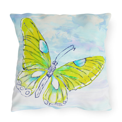 Outdoor Pillows Butterfly Yellow