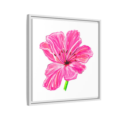 Dancing Tulips Matte Canvas, Framed Warm Pink