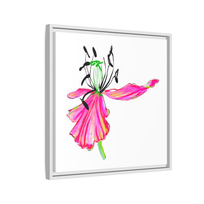 Dancing Tulips Matte Canvas, Framed (Multi-color) Raspberry