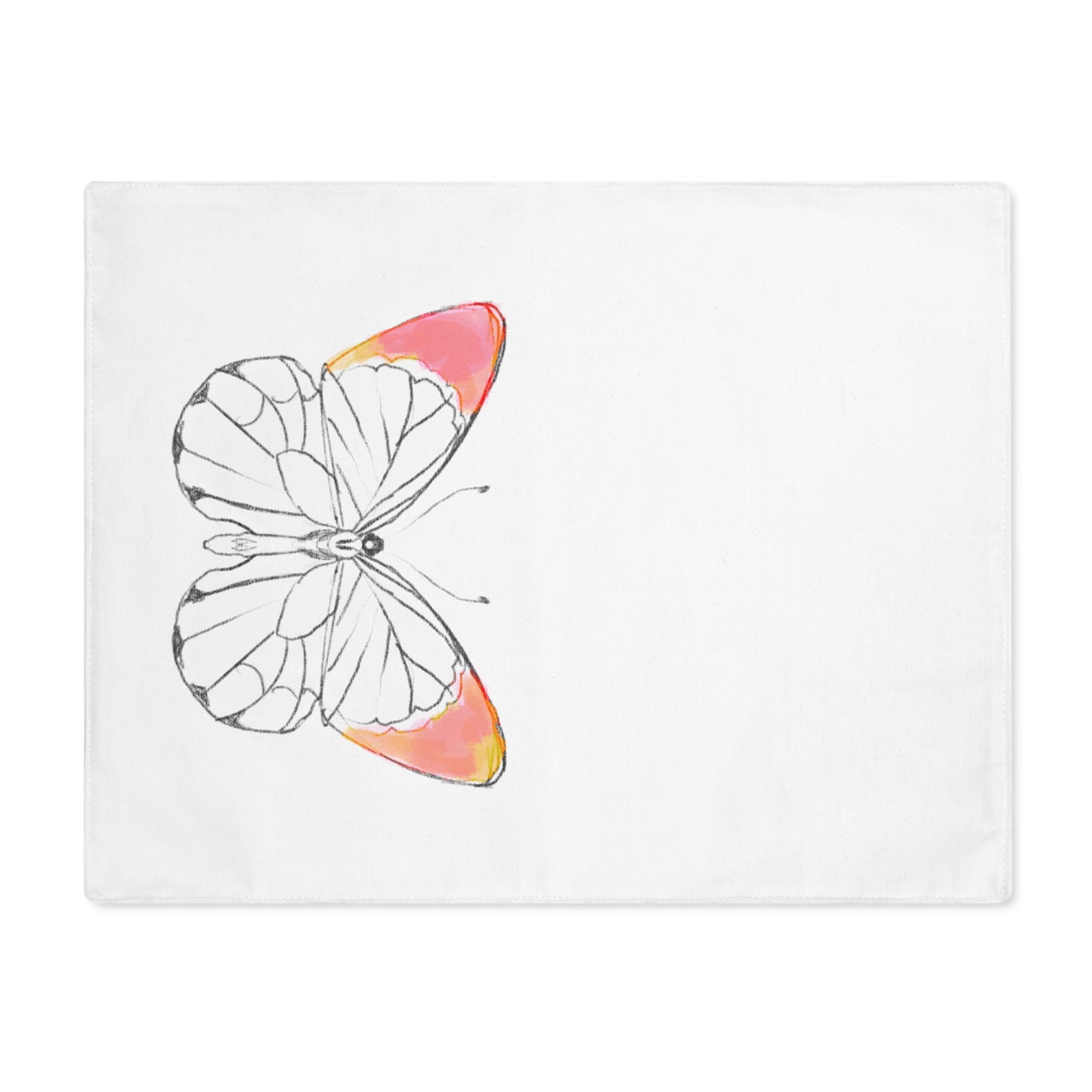 Placemat, 1pc Lucy Butterfly Coral