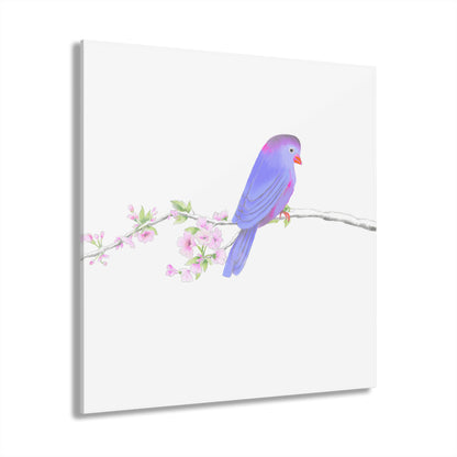 Jolly Birds Acrylic Prints (French Cleat Hanging) periwinkle