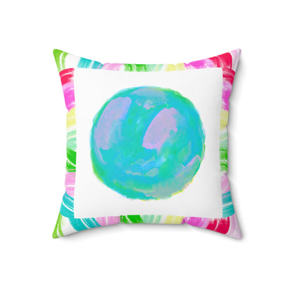 Mega Dot Polyester Square Pillow Butterfly