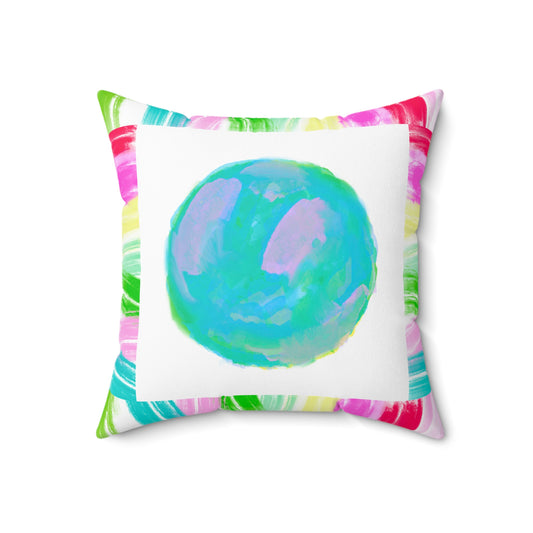 Mega Dot Polyester Square Pillow Butterfly