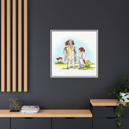 Dogi Fun Matte Canvas Framed