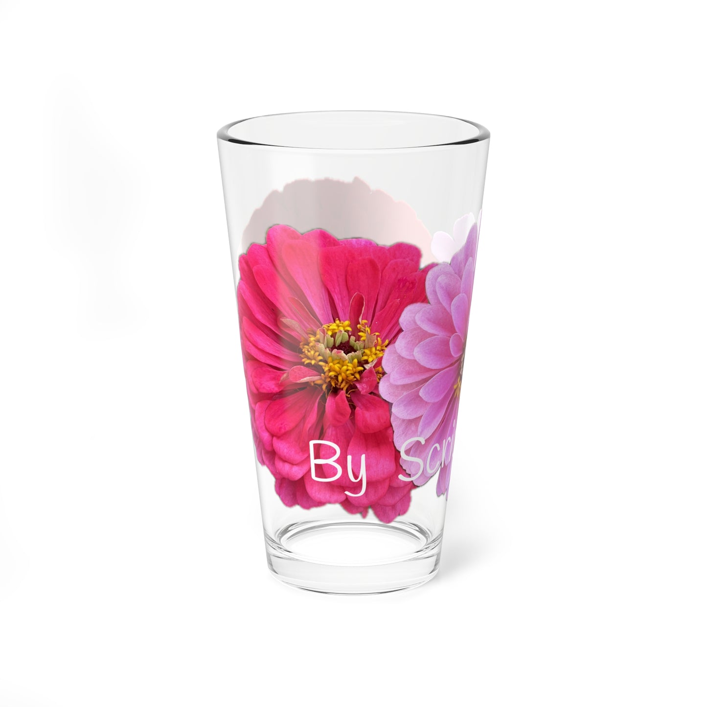 Zinnia Pint Glass "By Scripture Alone"