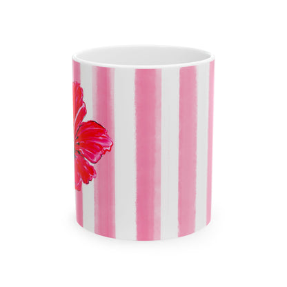 Dancing Tulips Mug Pink Red