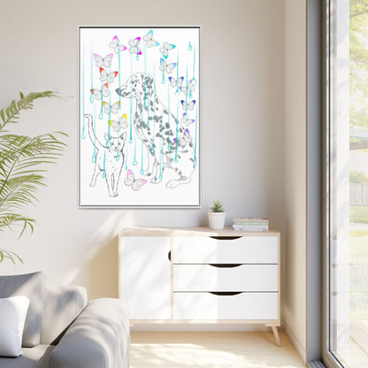 Butterfly Chroma Rain and Shine Matte Canvas, Framed (White)