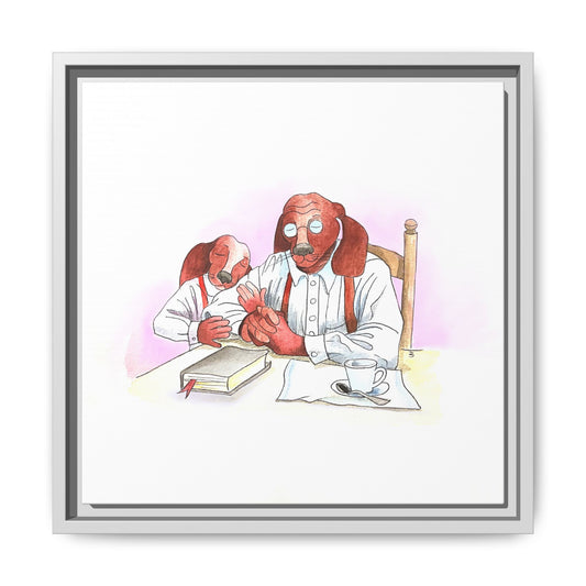 Dogi Fun Matte Canvas Framed