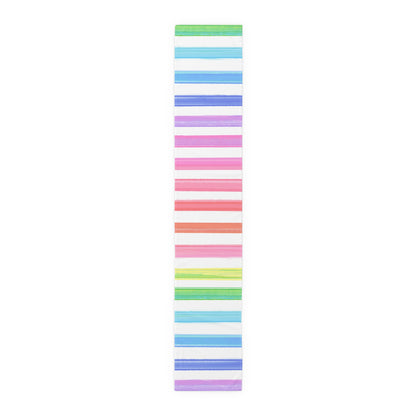 Watercolor Stripes Table Runner