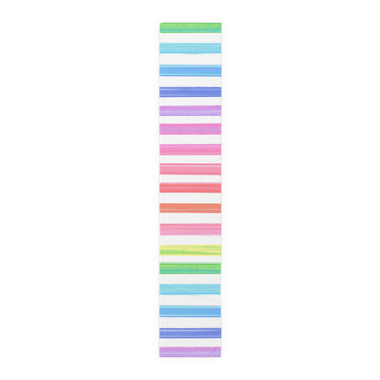 Watercolor Stripes Table Runner