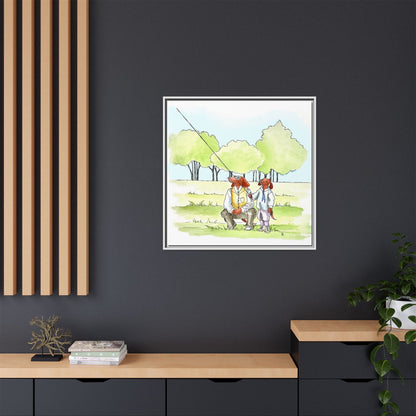 Dogi Fun Matte Canvas Framed
