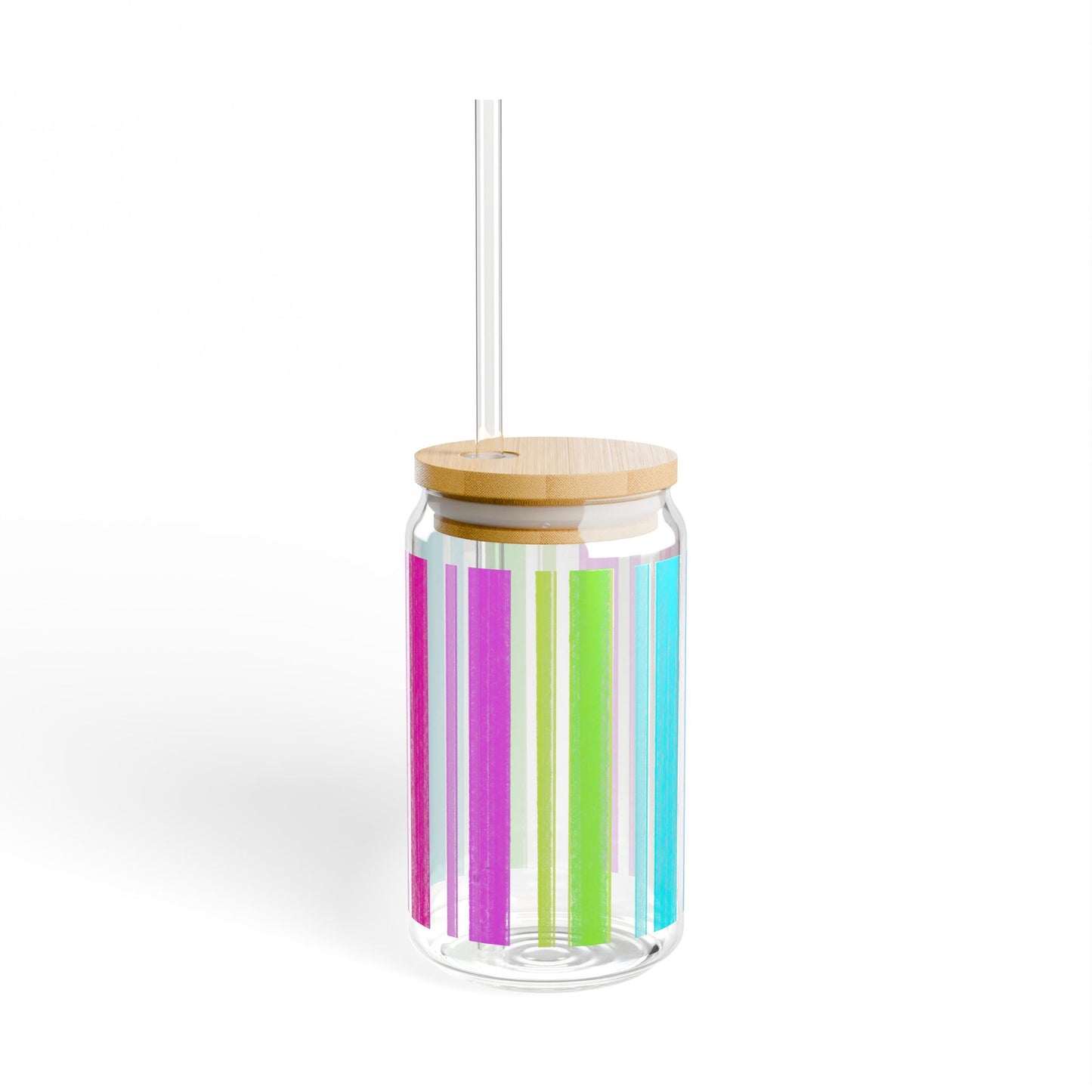 Butterfly Flutterstripe Sipper Glass, 16oz