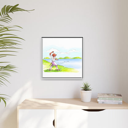 Dogi Fun Matte Canvas Framed