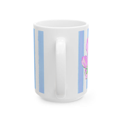 Dancing Tulips Mug Periwinkle Lilac